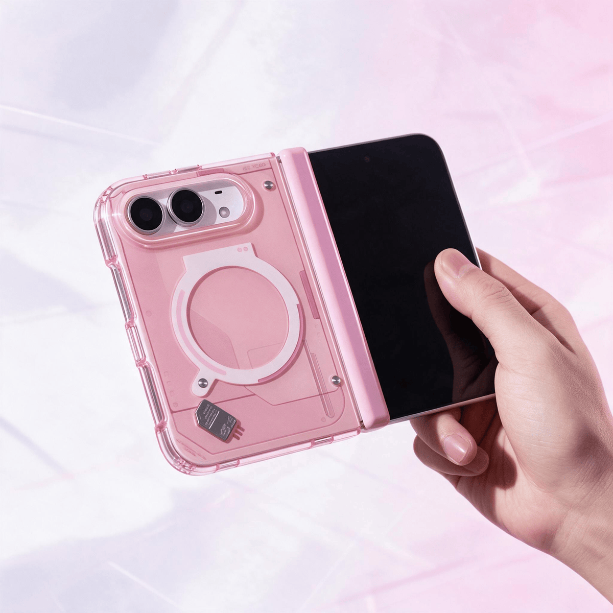 Techypop.com iPhone Case Pink Circuit iPhone Duo Case