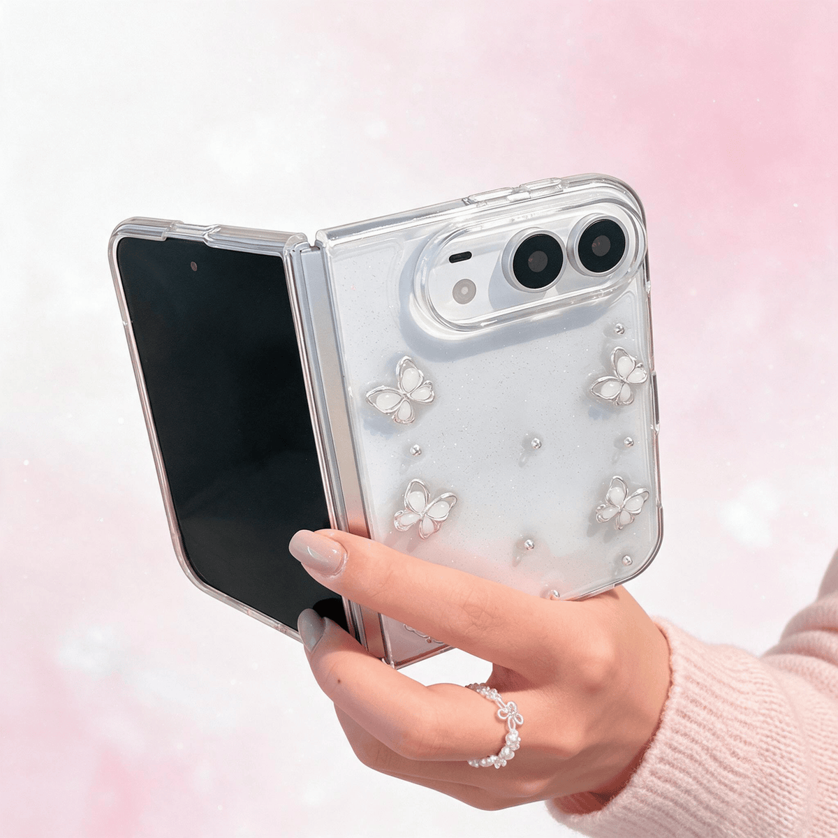 Techypop.com iPhone Case Silver Flutter iPhone Duo Case