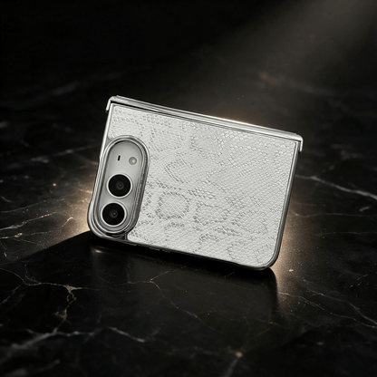 Techypop.com iPhone Case Venom Silver iPhone Duo Case — Snake Embossed
