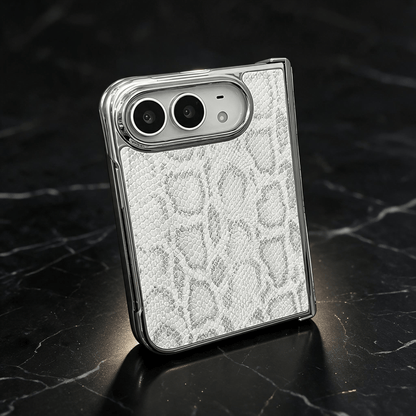 Techypop.com iPhone Case Venom Silver iPhone Duo Case — Snake Embossed