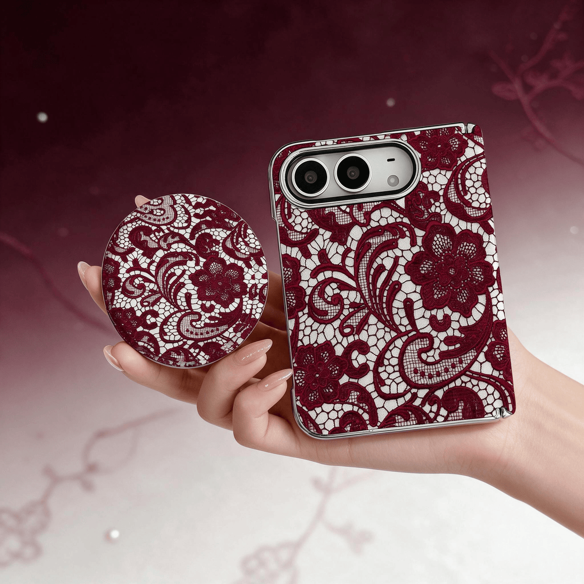 Techypop.com iPhone Case Widow’s Lace iPhone Duo Case