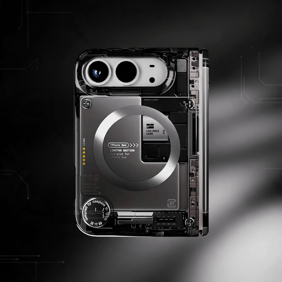 Techypop.com iPhone Case X-Ray Black iPhone Duo Case