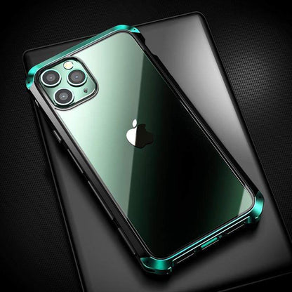 Techypop iPhone Case 2023 Aluminum + Titanium Shockproof Gorilla Tempered Glass Case for iPhone15 Pro Max