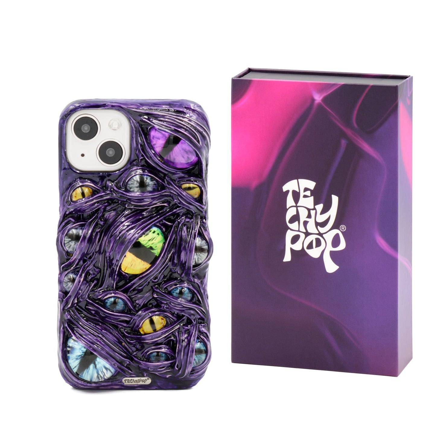 horror iPhone Case Glow in the Dark Purple Venom Cat Eyes Handmade Designer iPhone Case For All iPhone Models