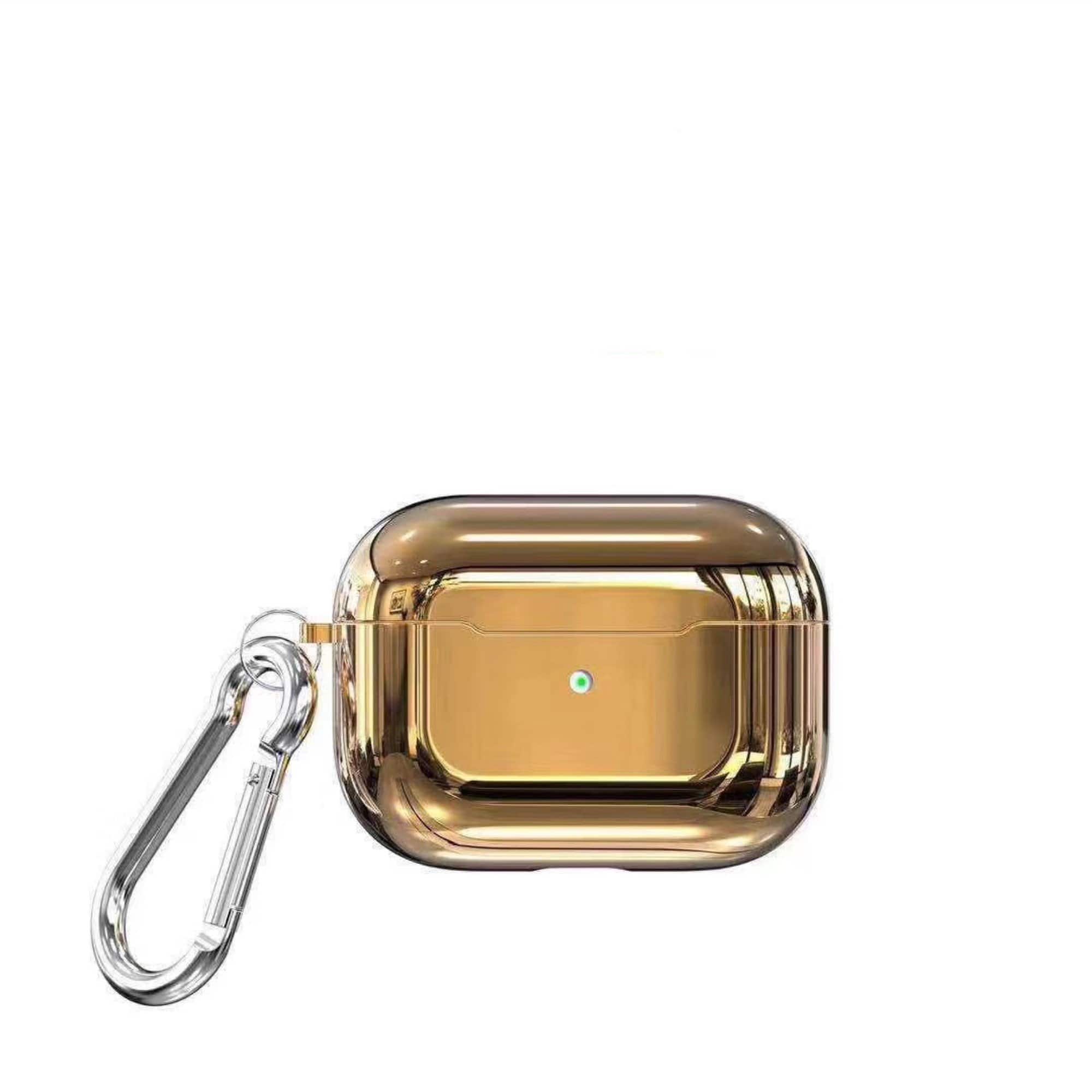 Metallic Mirror Carabiner Protective Case For Apple Airpods Pro