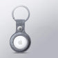 Techypop AirTag Case Black / Key ring Alcantara Genuine Leather Designer AirTag Case with Key Ring