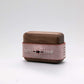 Techypop.com AirPods Case AirPods 1 & 2 / Pink Stitched Eye Leather Dark Wooden Protective Case For Apple Airpods 1 & 2 & Pro