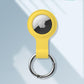 Techypop.com AirTag Case Yellow Soft Silicone Designer AirTag Case with Key Ring
