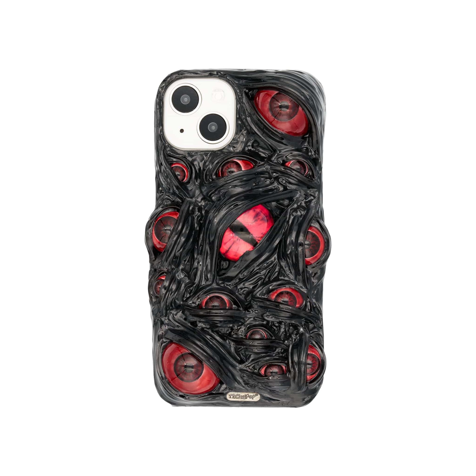 Techypop.com Horror Bundle Please leave your iPhone & AirPods model in the note section Cat Eye in the Dark iPhone Case + AirPods Case + AirTag Case Set