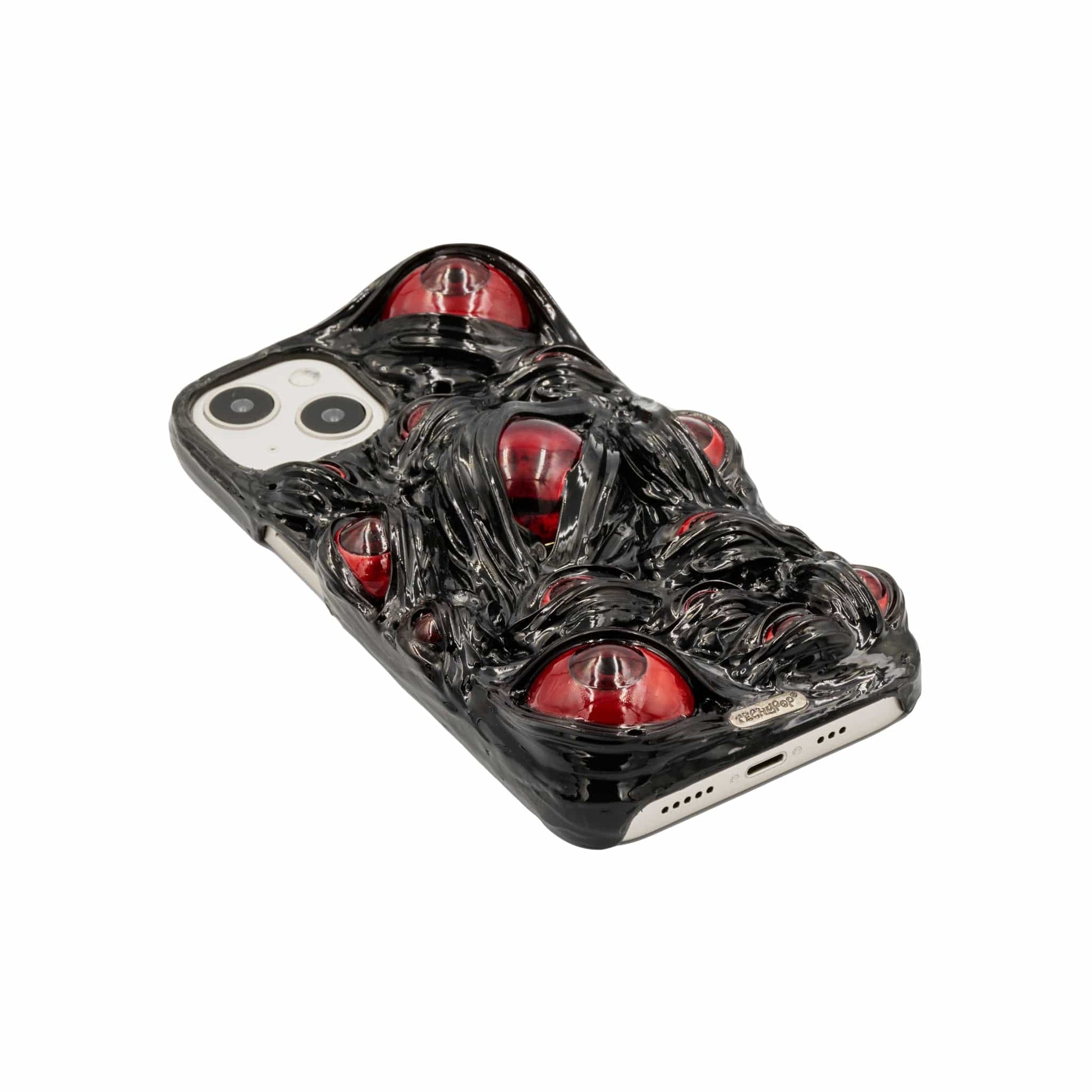 Techypop.com Horror Bundle Please leave your iPhone & AirPods model in the note section Cat Eye in the Dark iPhone Case + AirPods Case + AirTag Case Set
