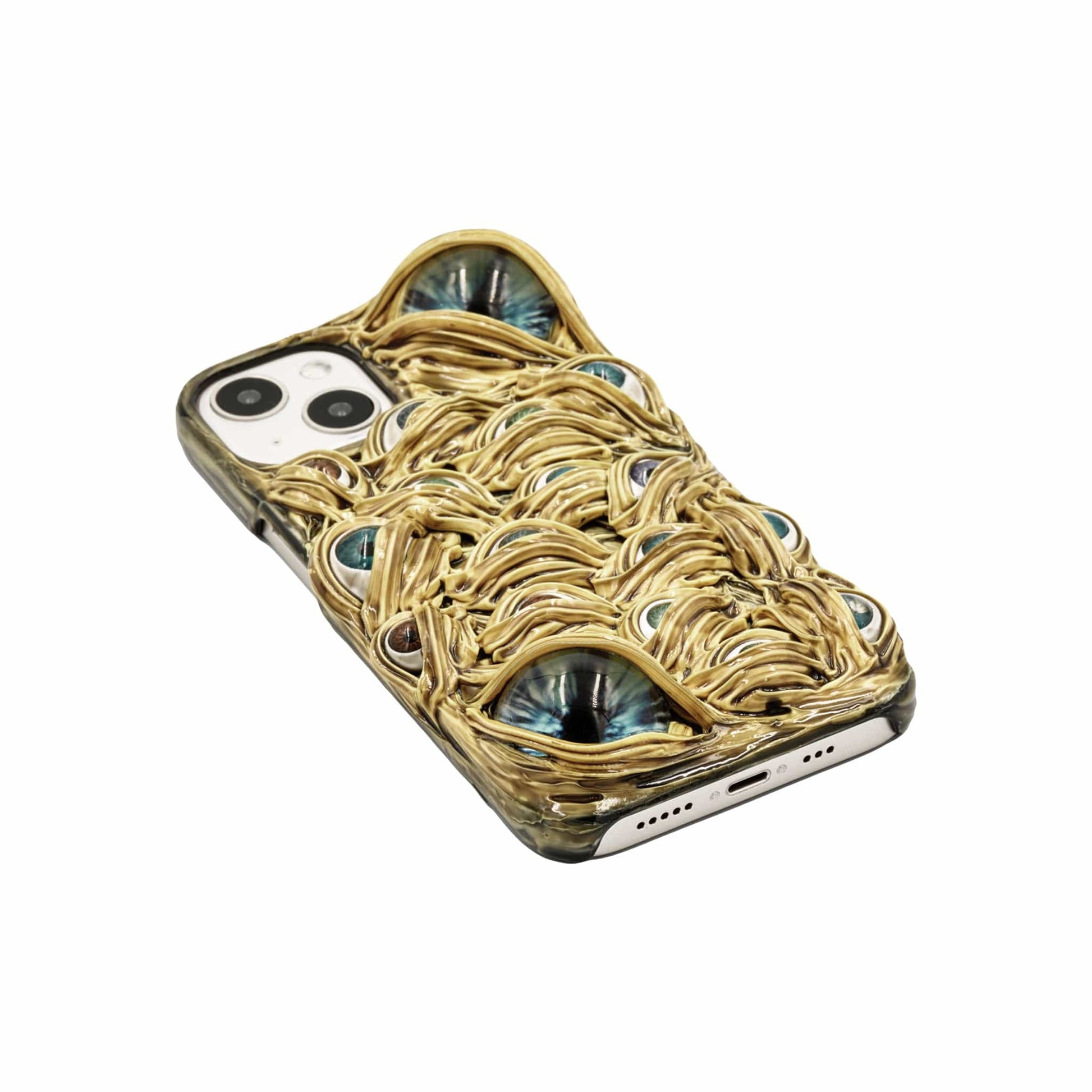 Techypop.com iPhone Case Gold Monster Eyes Handmade iPhone Case