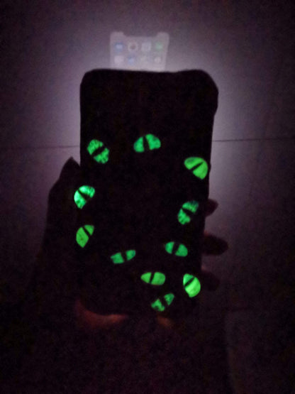 Techypop.com iPhone Case Luminous Black Venom Cat Eyes Handmade Designer iPhone Case For All iPhone Models