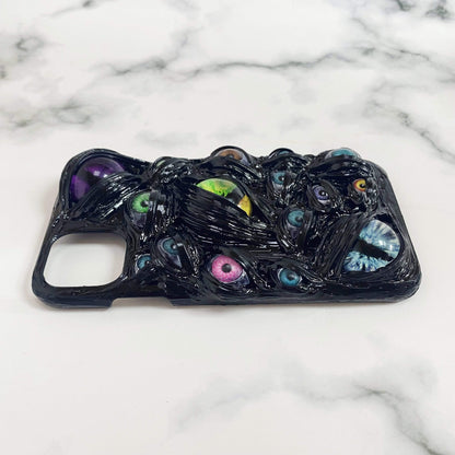 Techypop.com iPhone Case Luminous Black Venom Cat Eyes Handmade Designer iPhone Case For All iPhone Models