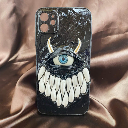 Techypop.com iPhone Case Monster Teeth White Eye Handmade Designer iPhone Case For All iPhone Models