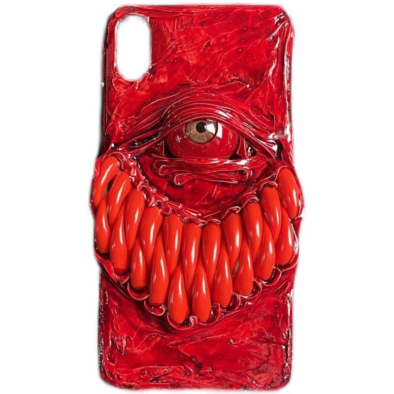 Techypop.com iPhone Case Red Monster Teeth Eye Handmade Designer iPhone Case For All iPhone Models