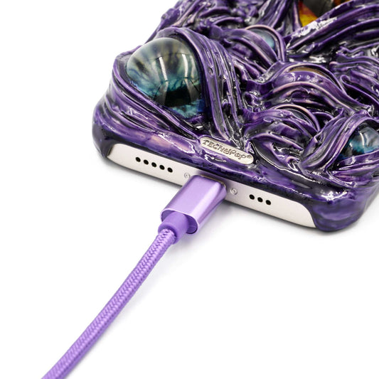 Techypop.com Long Nylon Lightning Charging Cable for Apple