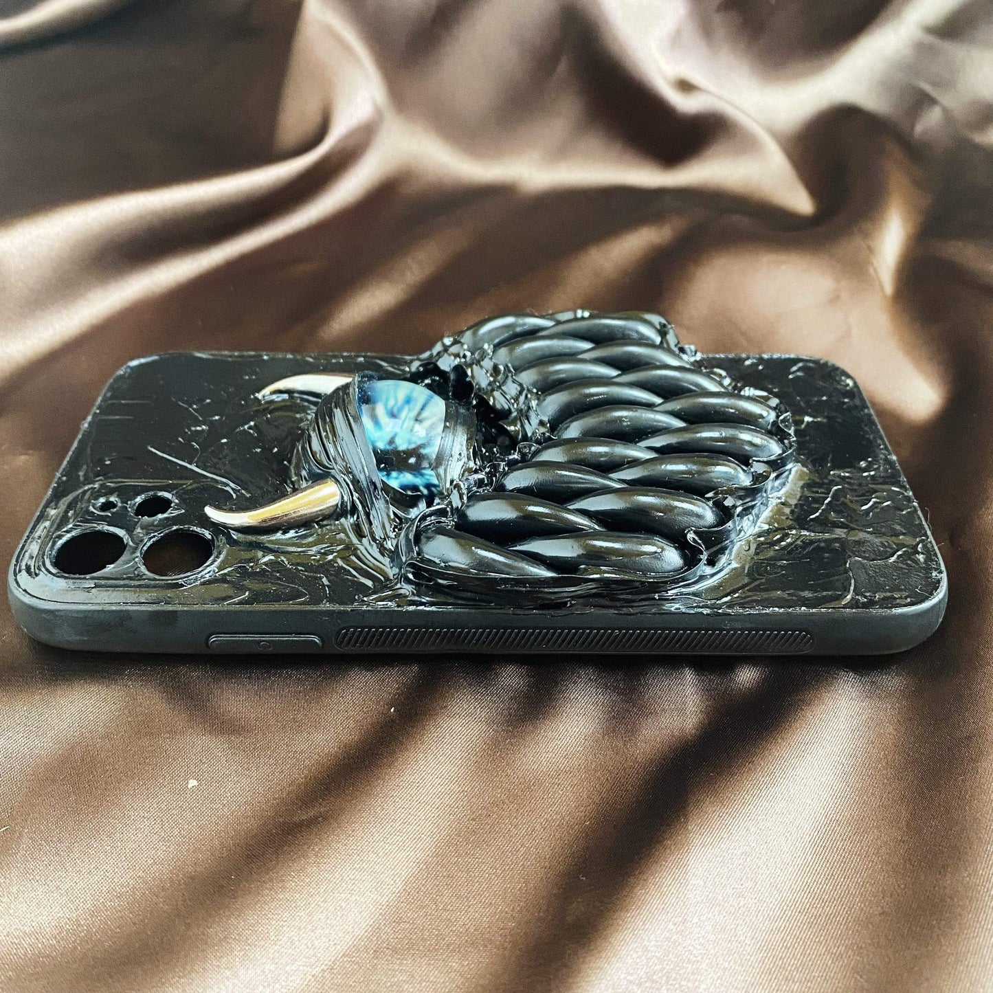Techypop.com Monster Teeth Blue Eye Handmade Designer iPhone Case For All iPhone Models