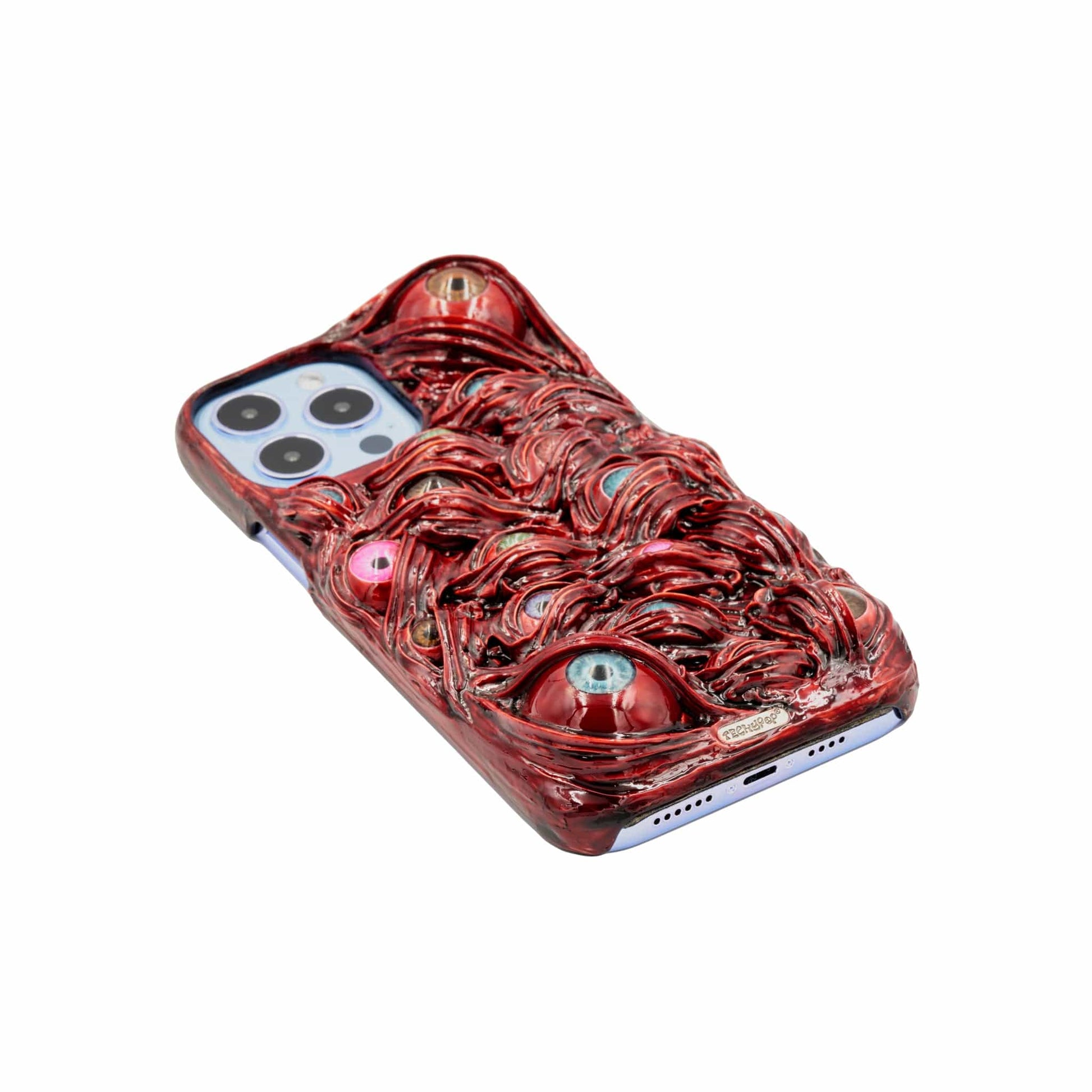 Techypop.com Please leave your iPhone & AirPods model in the note section Bloody Eyeball iPhone Case + AirPods Case + AirTag Case Set