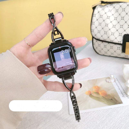 Techypop.com Watch Bands Black / 38mm/40mm Ultra Slim Diamond Bracelet Designer Apple Watch Band Strap For iWatch Series SE 6/5/4/3/2/1