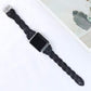 Techypop.com Watch Bands Black Slim Braided Leather Designer Apple Watch Band Strap For iWatch Series SE 6/5/4/3/2/1