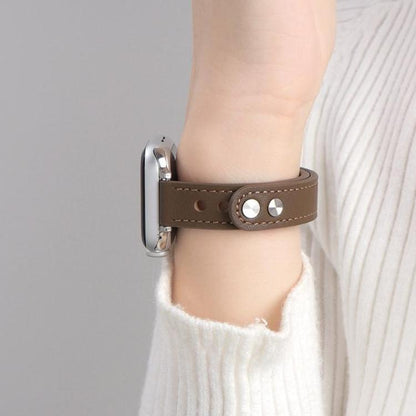 Techypop.com Watch Bands Leather Stitches Designer Apple Watch Band Strap For iWatch Series SE 6/5/4/3/2/1