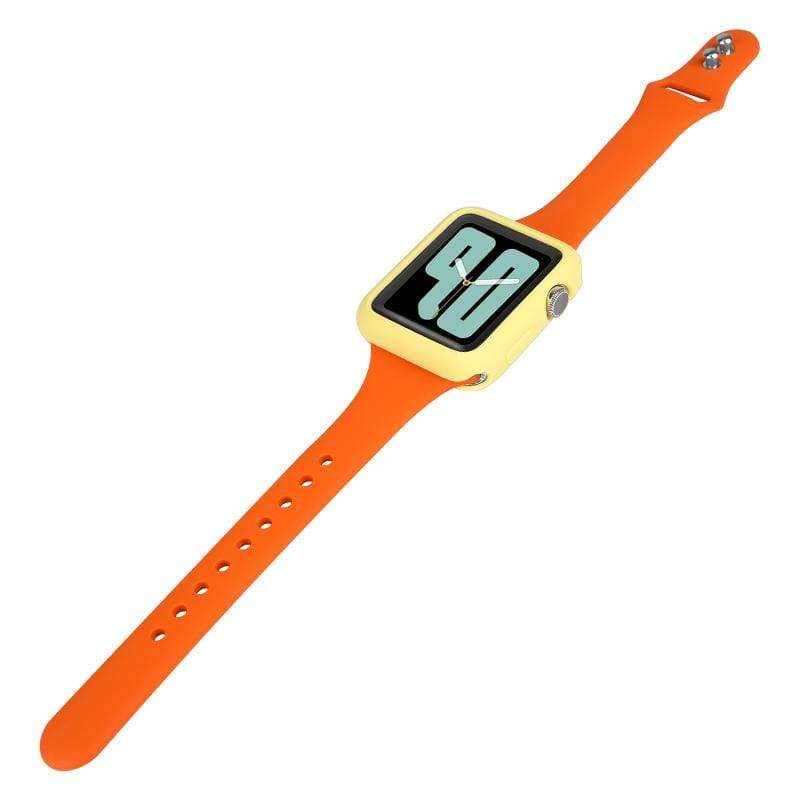 Techypop.com Watch Bands Orange / 38mm/40mm Ultra Slim Sports Silicone Designer Apple Watch Band Strap For iWatch Series SE 6/5/4/3/2/1