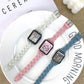 Techypop.com Watch Bands Slim Braided Leather Designer Apple Watch Band Strap For iWatch Series SE 6/5/4/3/2/1