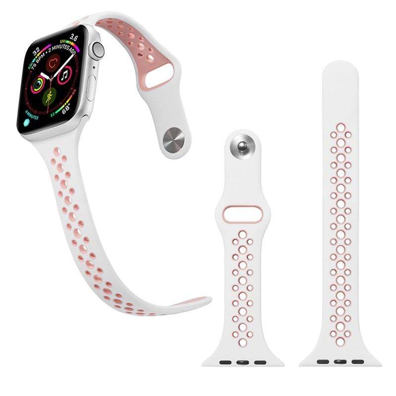 Techypop.com Watch Bands White / 38mm/40mm Ultra Slim Breathable Silicone Designer Apple Watch Band Strap For iWatch Series SE 6/5/4/3/2/1