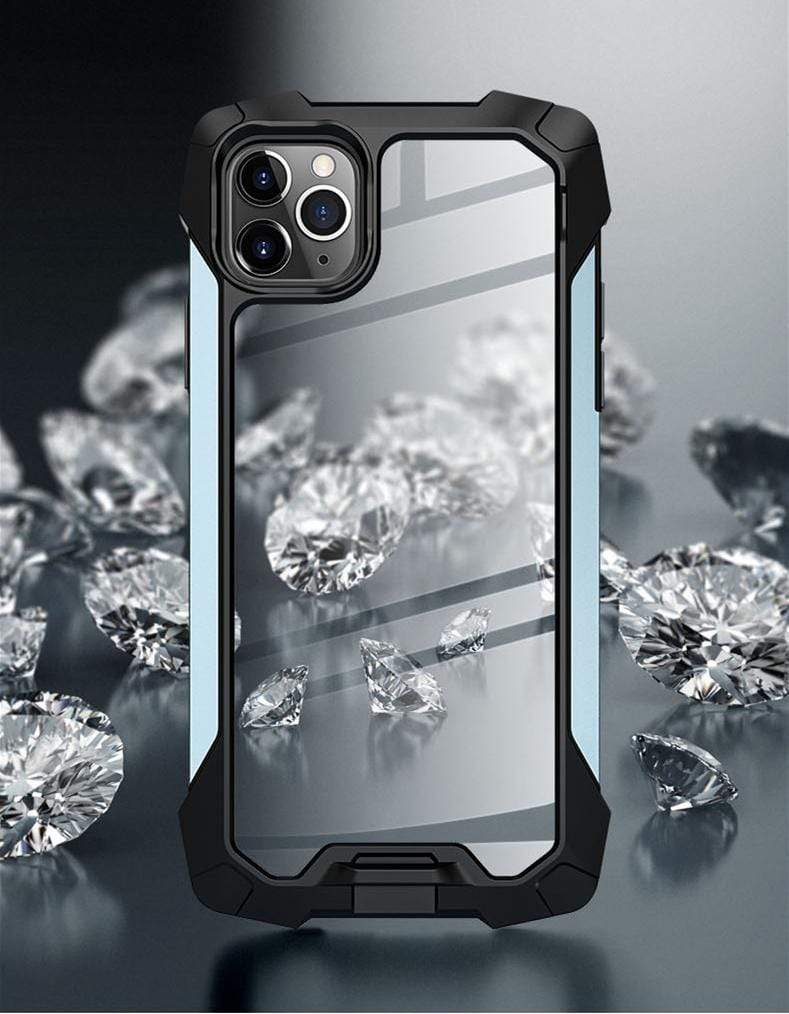 Techypop iPhone Case 2020 New iPhone12 Shockproof Case Titanium Frame+ Enhanced Airbag Corners+ Gorilla Glass