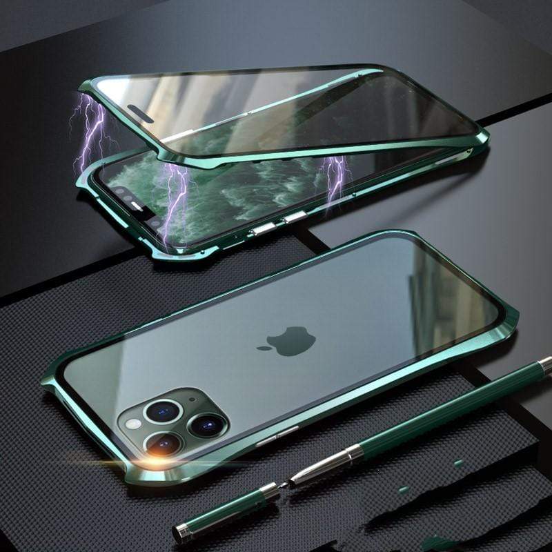All Wrap Tempered Glass Bumper Frame Shockproof Protective Designer iPhone Case For iPhone SE 11 Pro Max X XS Max XR 7 8 Plus - techypopcom