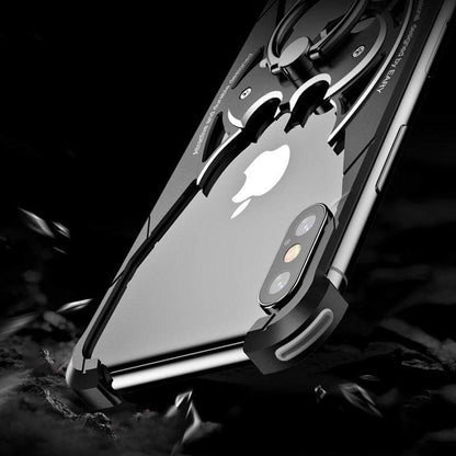 Batman Style Ring Holder Metal Frame Shockproof Protective Designer iPhone Case For iPhone SE 11 Pro Max X XS Max XR 7 8 Plus - techypopcom