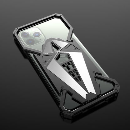 Captain America SHIELD Style Gorilla Tempered Glass + Titanium Metal Hardcore Protection Shockproof Case For iPhone SE 11 Pro Max X XS Max XR 7 8 Plus - techypopcom
