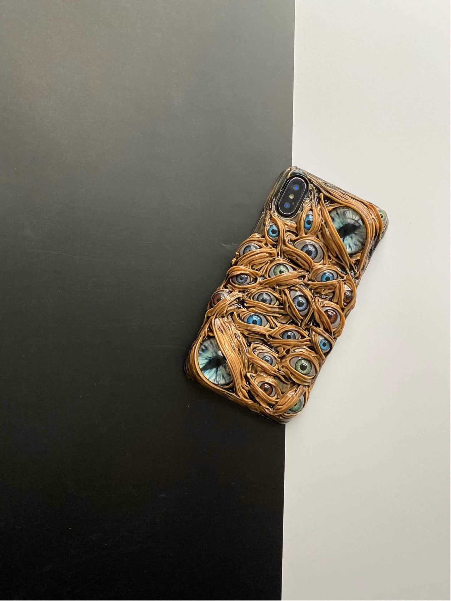 Techypop iPhone Case iPhone 12 Mini The Monster Eyes Handmade Designer iPhone Case For iPhone 12 SE 11 Pro Max X XS Max XR 7 8 Plus