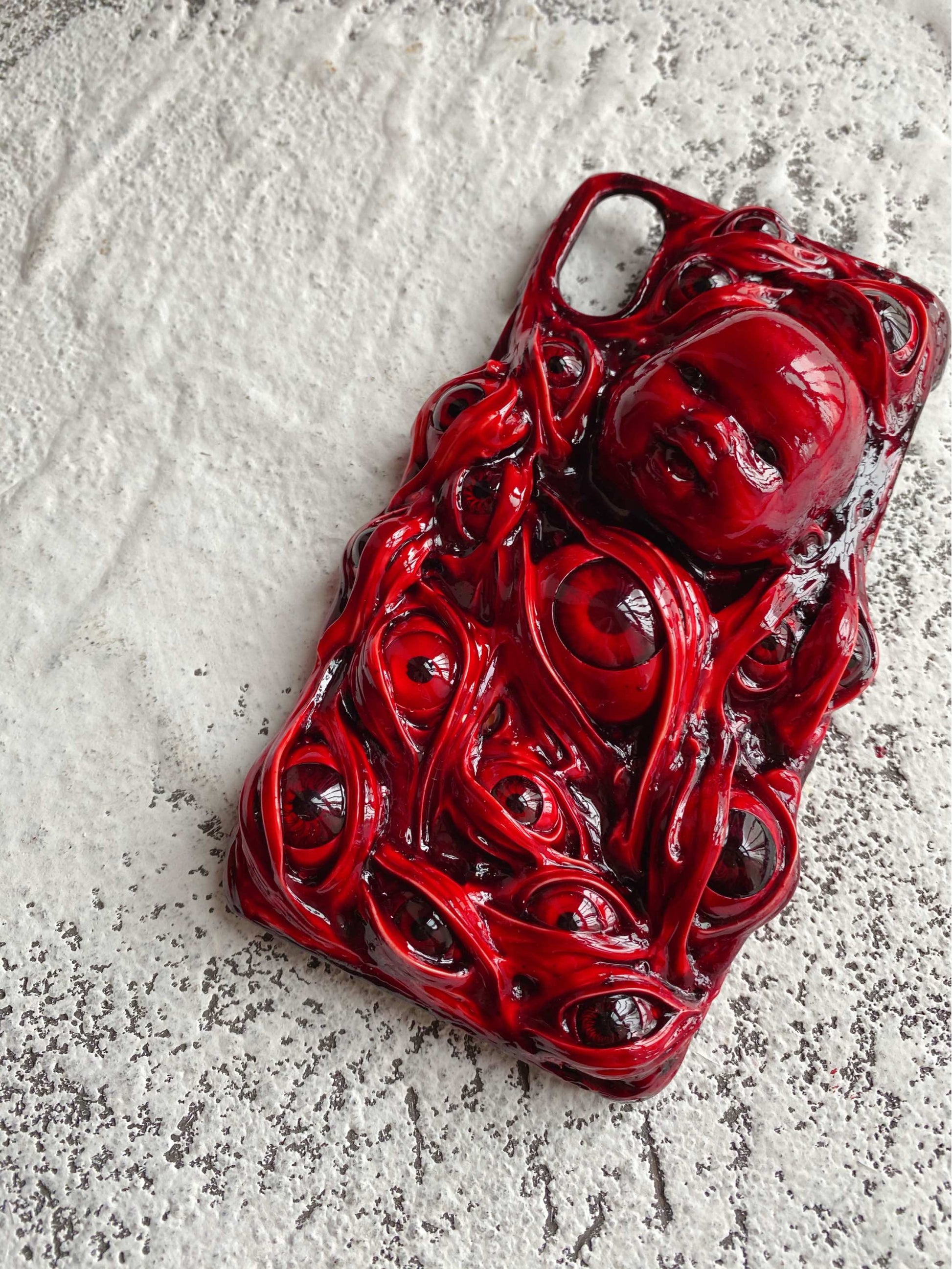 Techypop iPhone Case iPhone 12 Mini The Red Eyes and the Face Designer iPhone Case For iPhone 12 SE 11 Pro Max X XS Max XR 7 8 Plus