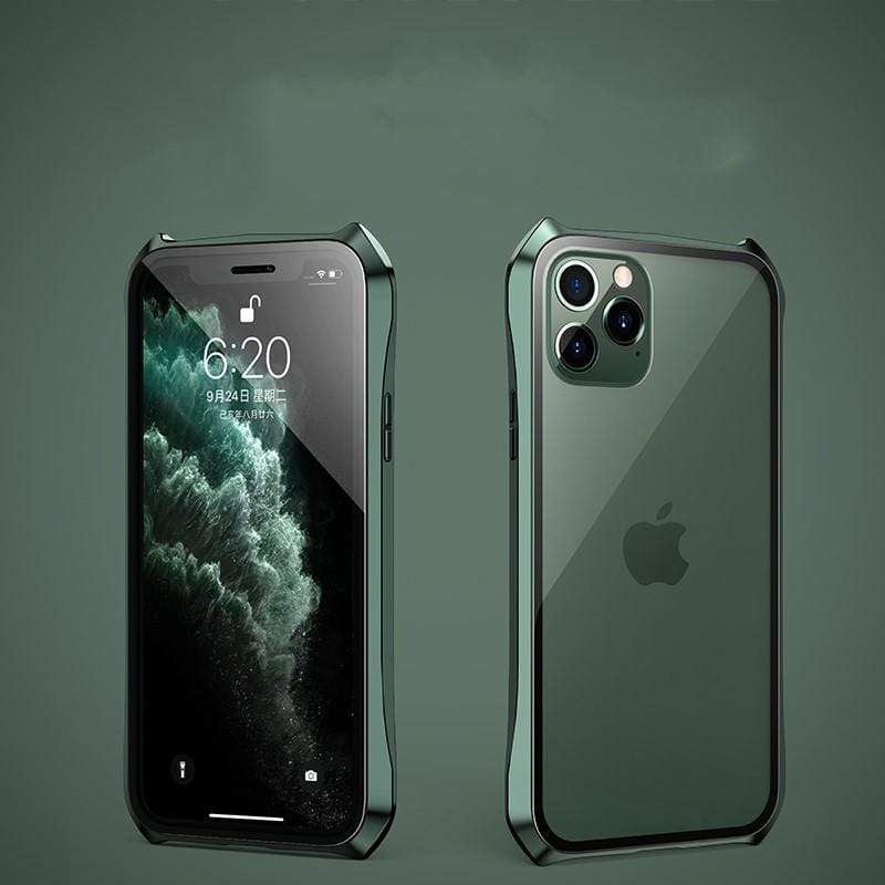 All Wrap Tempered Glass Bumper Frame Shockproof Protective Designer iPhone Case For iPhone SE 11 Pro Max X XS Max XR 7 8 Plus - techypopcom