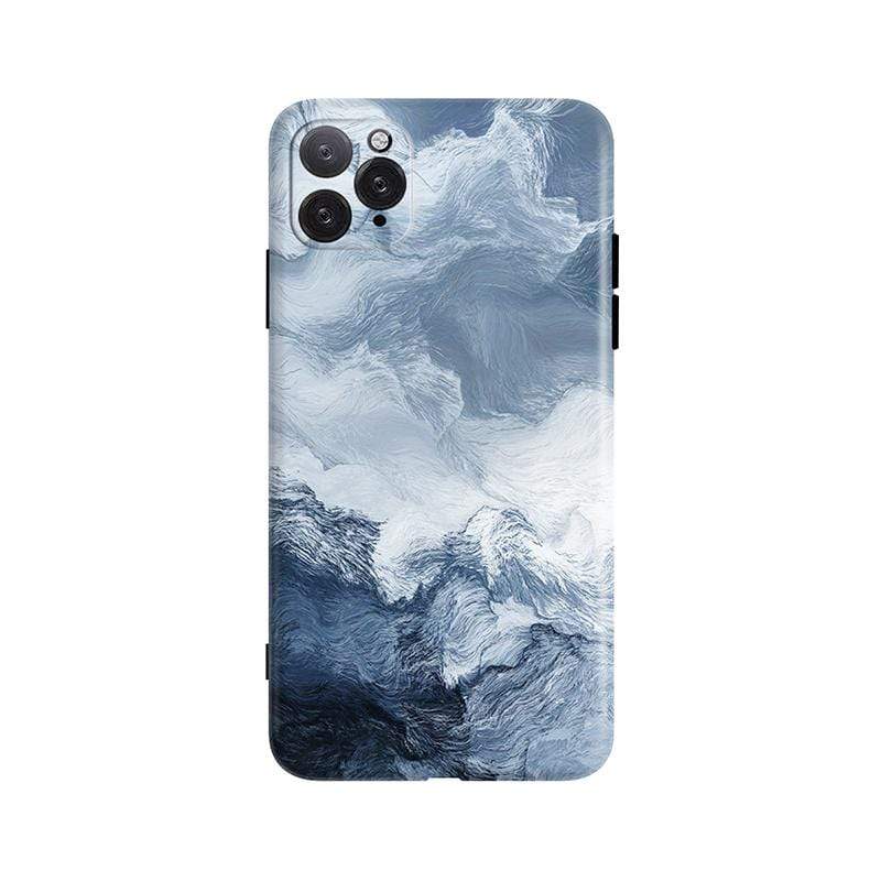 Ocean Waves Silicone Shockproof Protective Designer iPhone Case For iPhone SE 11 Pro Max X XS Max XR 7 8 Plus - techypopcom