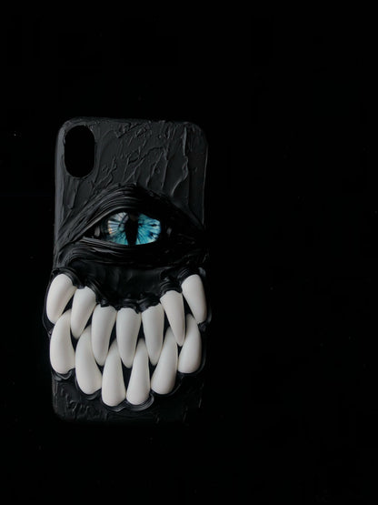 Monster Teeth Aqua Eye Handmade Designer iPhone Case For iPhone SE 11 Pro Max X XS Max XR 7 8 Plus - techypopcom