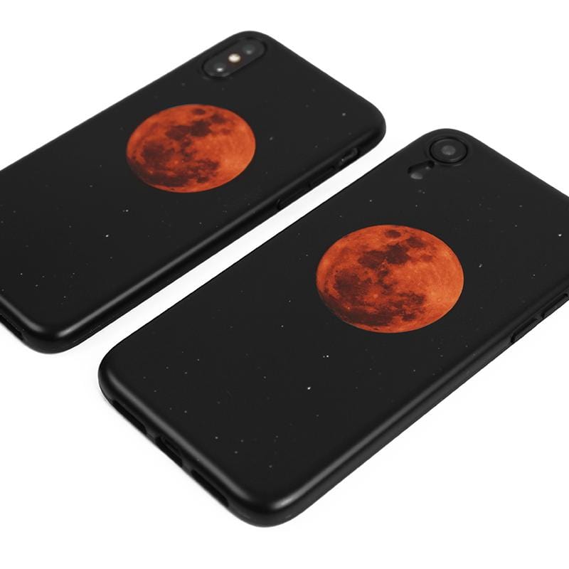 Red Moon Silicone Shockproof Protective Designer iPhone Case For iPhone SE 11 Pro Max X XS Max XR 7 8 Plus - techypopcom
