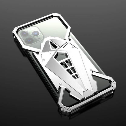 Captain America SHIELD Style Gorilla Tempered Glass + Titanium Metal Hardcore Protection Shockproof Case For iPhone SE 11 Pro Max X XS Max XR 7 8 Plus - techypopcom