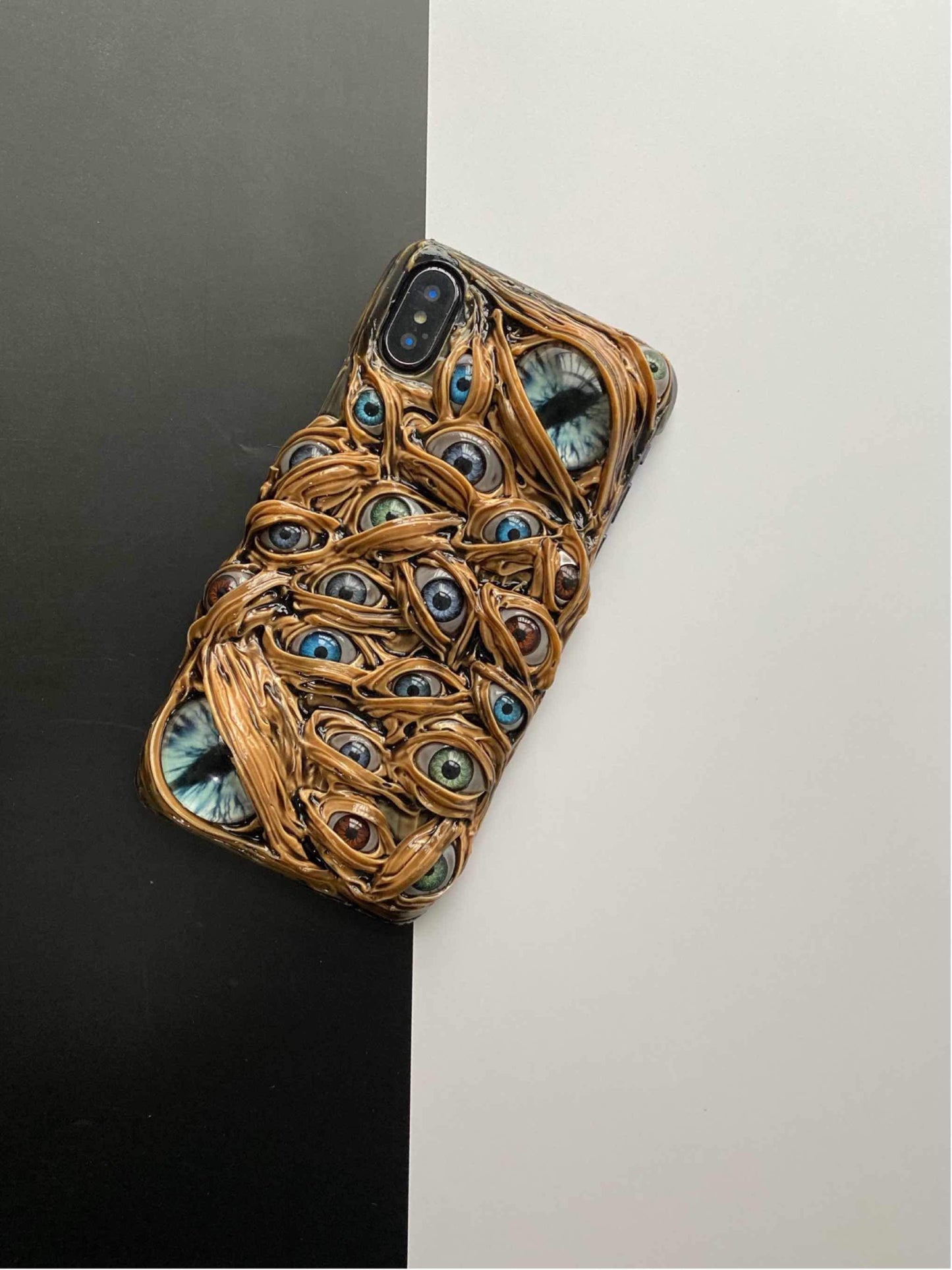 Techypop iPhone Case The Monster Eyes Handmade Designer iPhone Case For iPhone 12 SE 11 Pro Max X XS Max XR 7 8 Plus