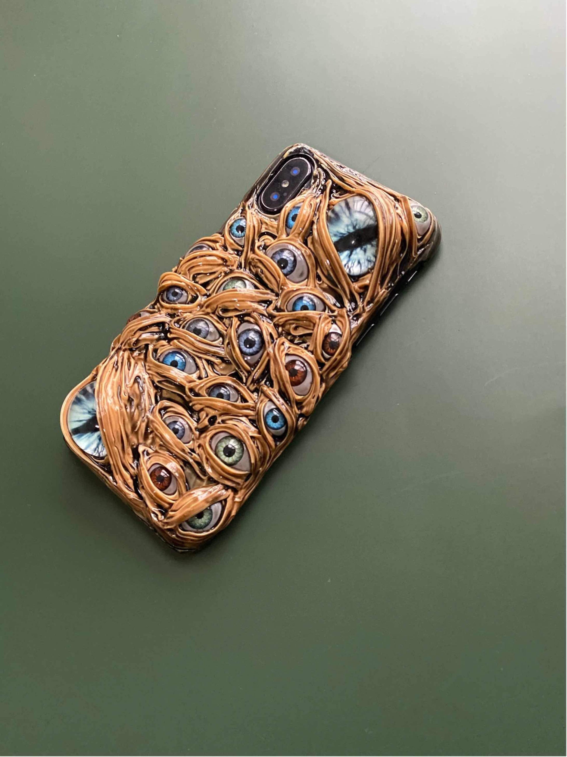 Techypop iPhone Case The Monster Eyes Handmade Designer iPhone Case For iPhone 12 SE 11 Pro Max X XS Max XR 7 8 Plus