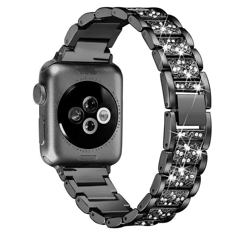 Metallic Diamond Compatible With Apple Designer Watch Band Strap For iWatch Series 4/3/2/1 - techypopcom