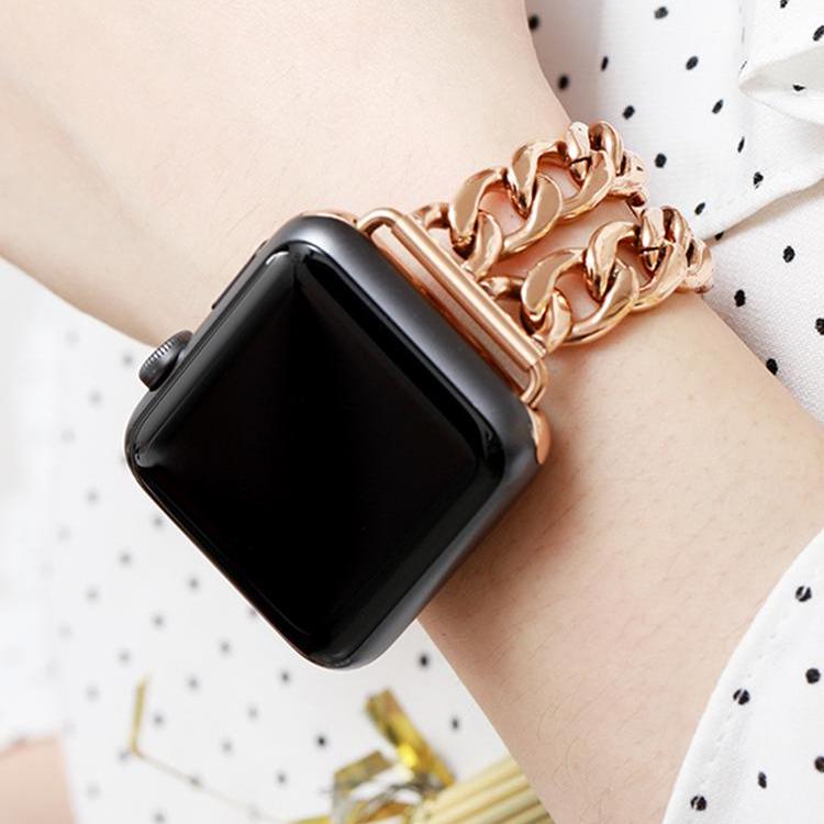Techypop Watch Bands Gold Chain Designer Apple Watch Band Strap For iWatch Series SE 6/5/4/3/2/1