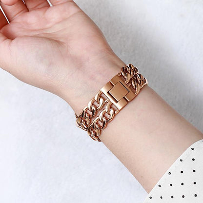 Techypop Watch Bands Gold Chain Designer Apple Watch Band Strap For iWatch Series SE 6/5/4/3/2/1