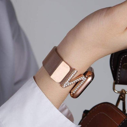 Techypop Watch Bands Metallic Jewel Designer Apple Watch Band Strap For iWatch Series SE 6/5/4/3/2/1