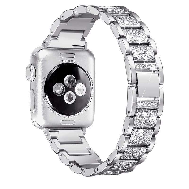 Metallic Diamond Compatible With Apple Designer Watch Band Strap For iWatch Series 4/3/2/1 - techypopcom
