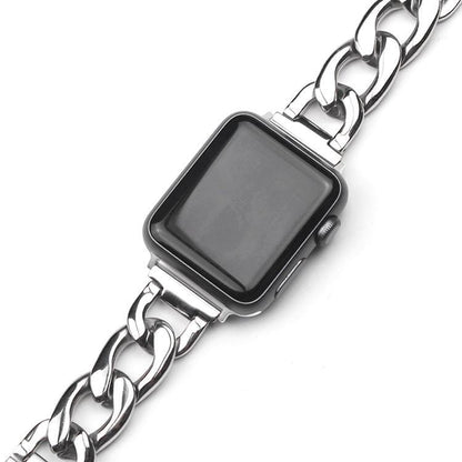Rose Gold Stainless Steel Compatible With Apple Watch Metal Chain Band Strap For iWatch Series 4/3/2/1 - techypopcom