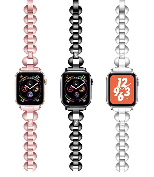 Slim Jewel Stainless Steel Designer Apple Watch Band Strap For iWatch Series 4/3/2/1 - techypopcom
