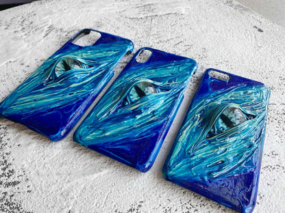 Aqua Devil Eyes Designer iPhone Case For iPhone SE 11 Pro Max X XS Max XR 7 8 Plus - techypopcom