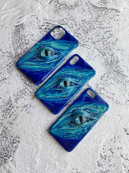 Aqua Devil Eyes Designer iPhone Case For iPhone SE 11 Pro Max X XS Max XR 7 8 Plus - techypopcom